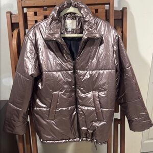 Shiny Metallic Brown Women's Jacket